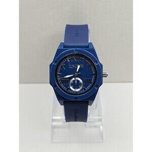 Haurex Italy Challenger Blue Plastceramic Watch Small Seconds Quartz New Battery